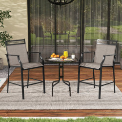 Set scaune de gradina Costway NP11630CF-2 (Grey)