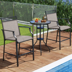 Set scaune de gradina Costway NP11630CF-2 (Grey) Thumb