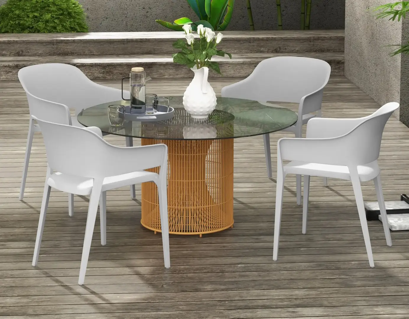 Set scaune de gradina Outsunny 84G-234V00GY (Grey) - 9