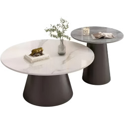 Набор журнальных столиков Magnusplus CT 55 70x41/50x46 Ceramica (Marble White/Marble Grey/Brown) Thumb