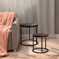 Set masute pentru reviste Excellent Houseware 279284 (Brown/Black)