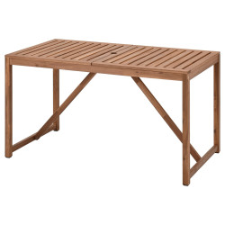 Set mobilier de gradina Ikea Nammaro 4 scaune pliante 140cm (Maro deschis) Thumb
