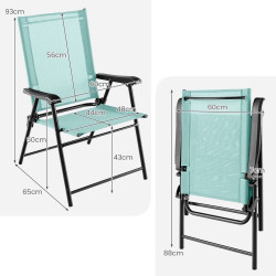 Set scaune de gradina Costway NP11096NY-4 (Green) Thumb