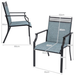 Set scaune de gradina Costway NP11362BL-2 (Blue) Thumb