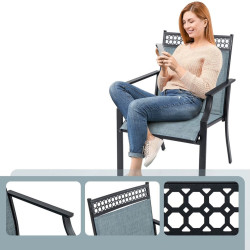 Set scaune de gradina Costway NP11362BL-2 (Blue) Thumb