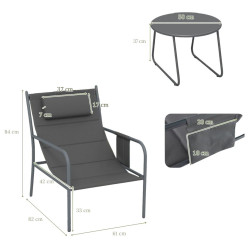 Set mobilier de gradina Costway NP11688GR (Grey) Thumb