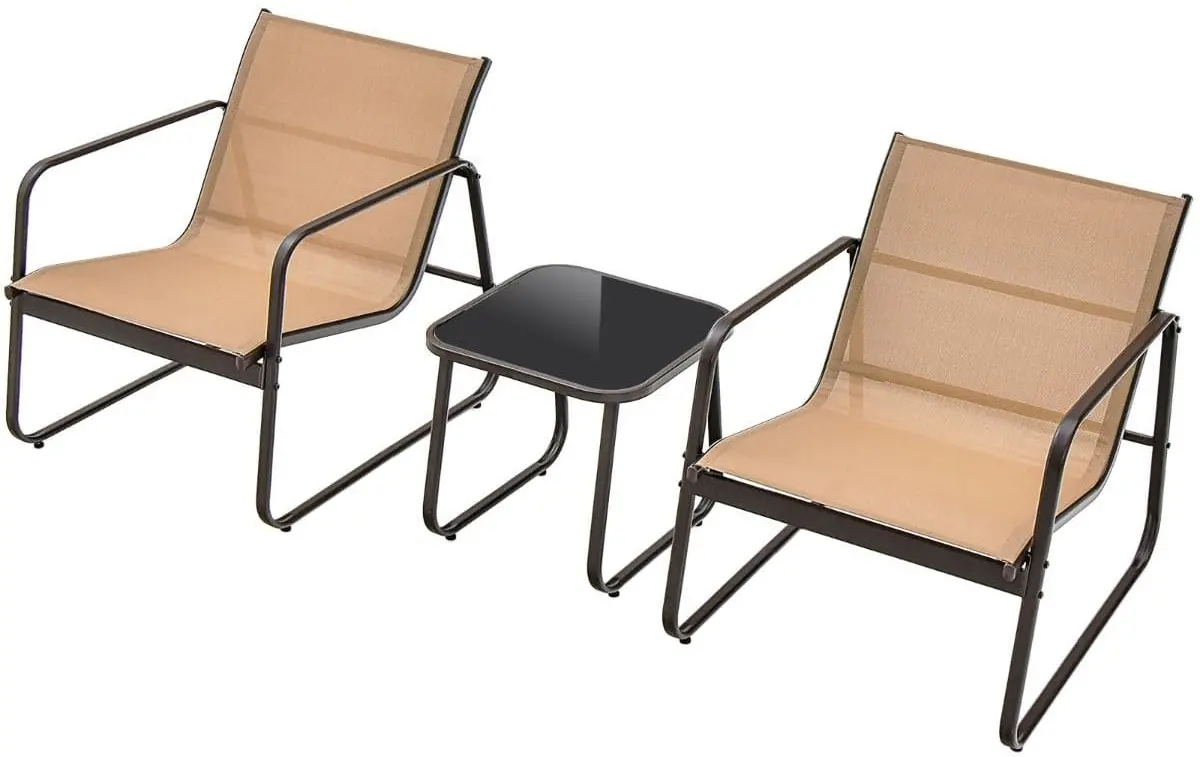 Комплект садовой мебели Costway NP12224CF (Black/Brown) - 3