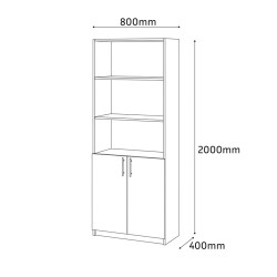 Etajera Fabrik Home Office Line 1 (Ash White) Thumb