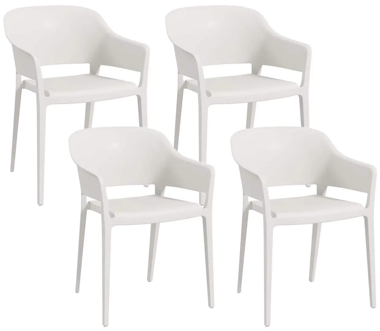 Комплект садовых стульев Outsunny 84G-234V00CW (White)