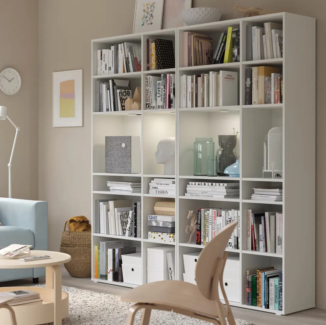 Etajera Ikea Vihals 190x37x200 (Alb)