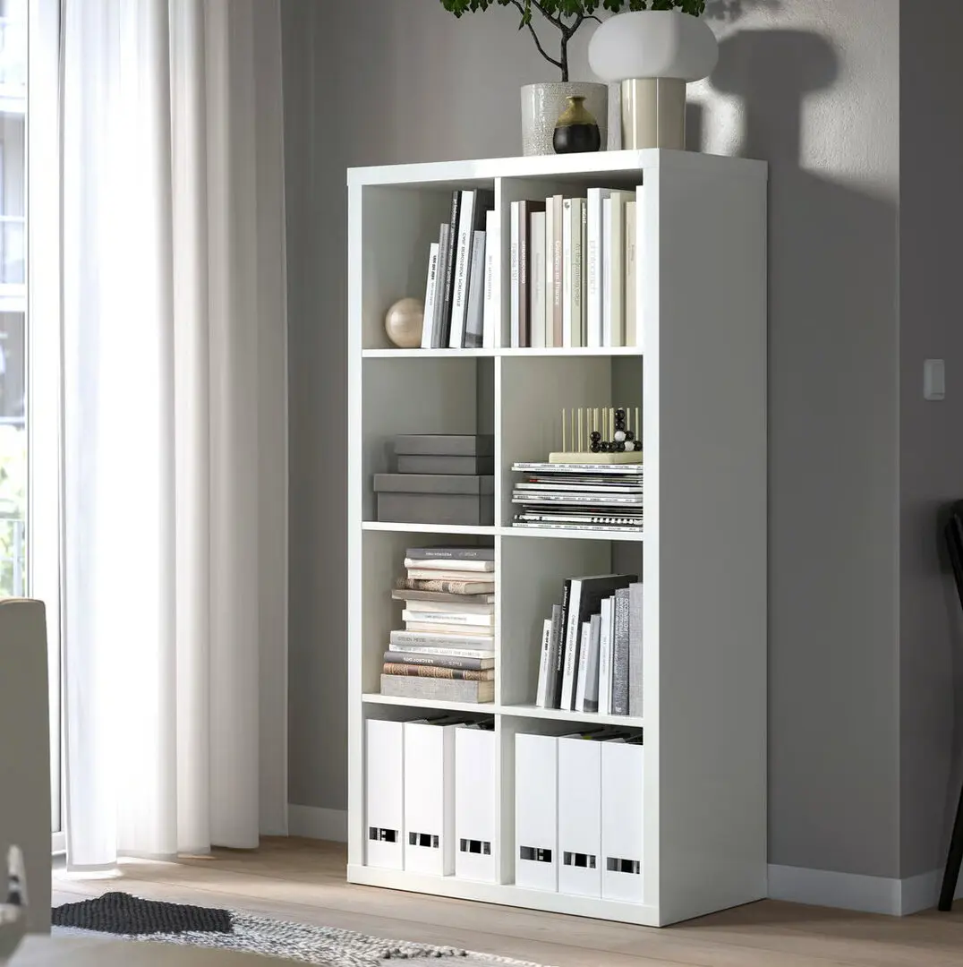 Стеллаж Ikea Kallax 77x147 (Глянцевый белый)