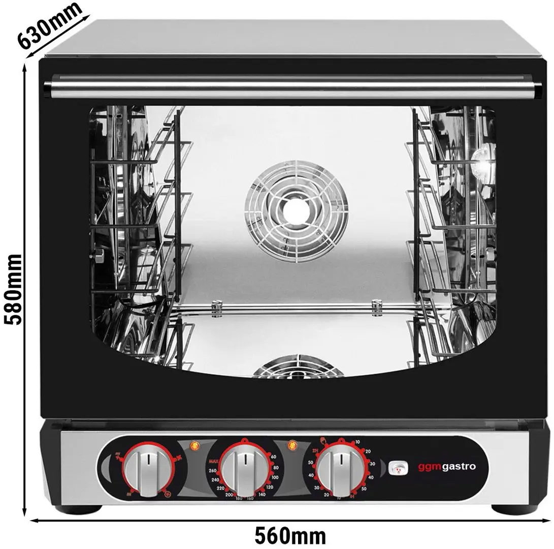Печь конвекционная GGM Gastro Kompakt HV580-6 (Black/Inox) - 2