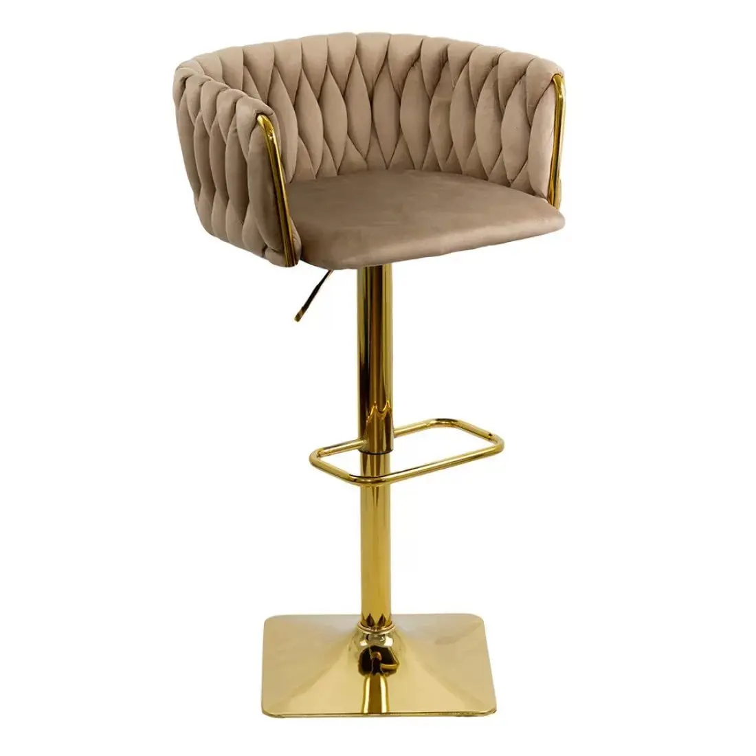 Барный стул Prestige Chairs ABS 118P (Beige/Gold) - 8