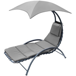 Шезлонг с тентом Saska Garden 1067087 (Grey) Thumb