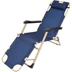 Шезлонг Enero Camp 1065496 (Blue/Beige) Thumb