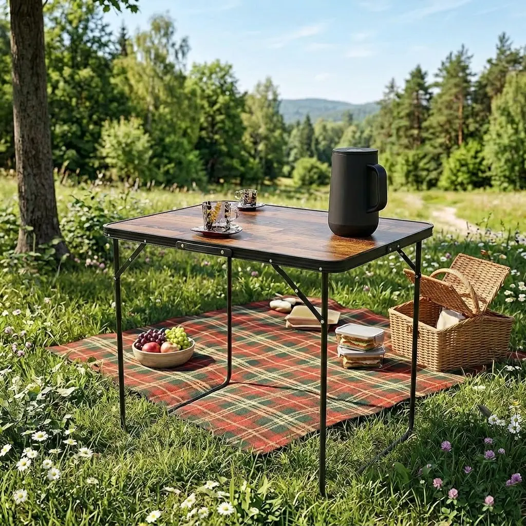 Стол складной Enero Camp 1055190 (Brown/Black)
