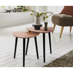 Set masute pentru reviste Excellent Houseware 7028004 (Natural/Black)