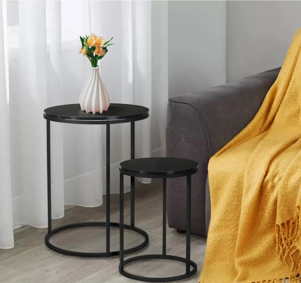 Set masute pentru reviste Excellent Houseware 662970 (Black)