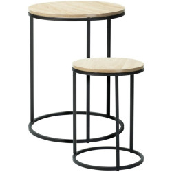 Set masute pentru reviste Excellent Houseware 921671 (Natural/Black) Thumb