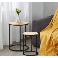 Set masute pentru reviste Excellent Houseware 921671 (Natural/Black)