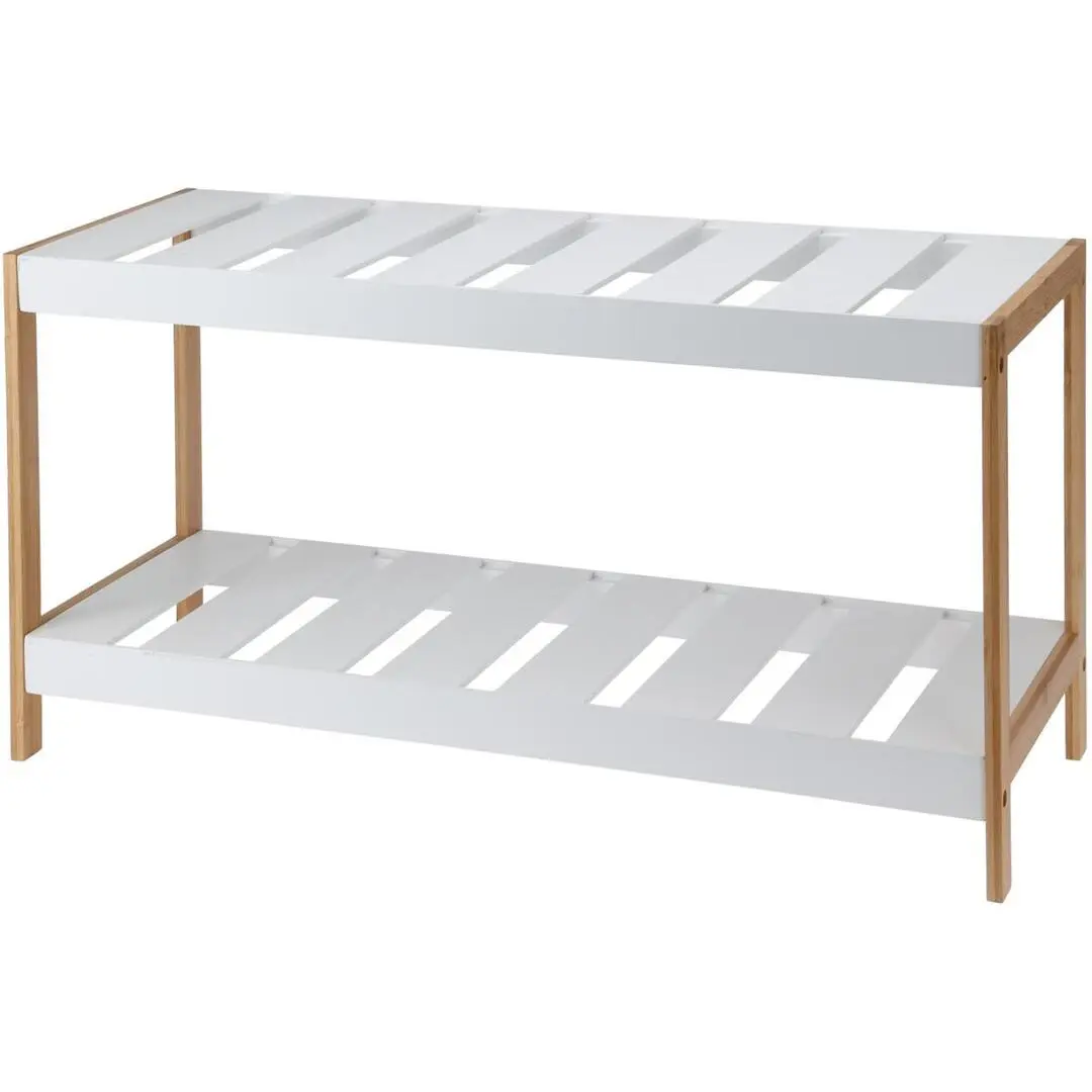 Стеллаж для обуви Excellent Houseware 860461 (White/Bamboo) - 2