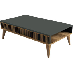 Masa pentru reviste Mirage Meble Milan 105x35x60 (Anthracite/Walnut) Thumb