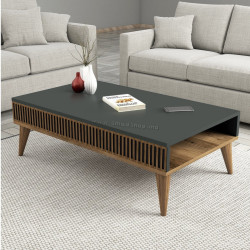 Журнальный столик Mirage Meble Milan 105x35x60 (Anthracite/Walnut)
