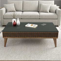 Masa pentru reviste Mirage Meble Milan 105x35x60 (Anthracite/Walnut) Thumb