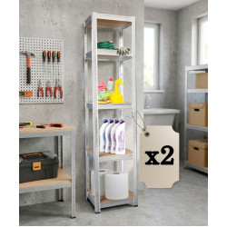 Набор стеллажей Strend Pro 221246 (Silver/Brown)