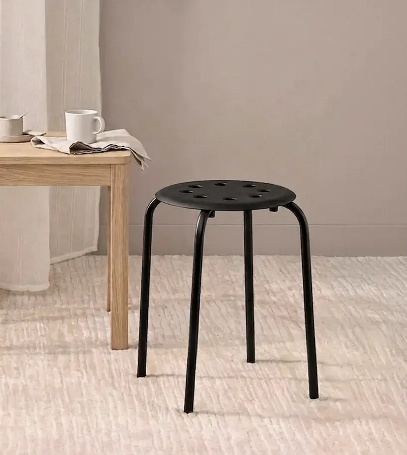Taburet Ikea Marius (Negru)