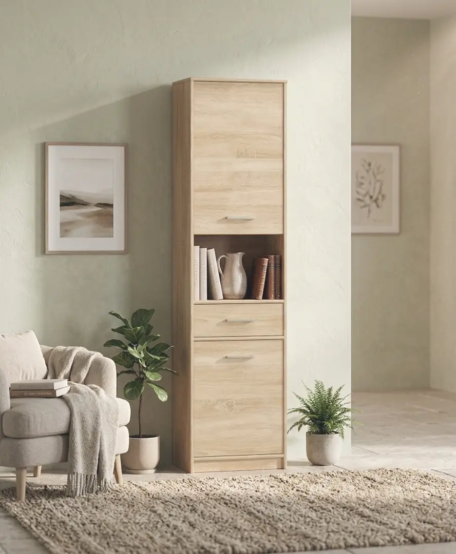 Пенал Mobhaus Teyo 2D1S (Sonoma Oak)