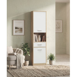 Пенал Mobhaus Teyo 2D1S (White/Sonoma Oak)