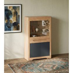 Vitrina Mobhaus Fidel С (Craft Oak Golden/Graphite Gray) Thumb
