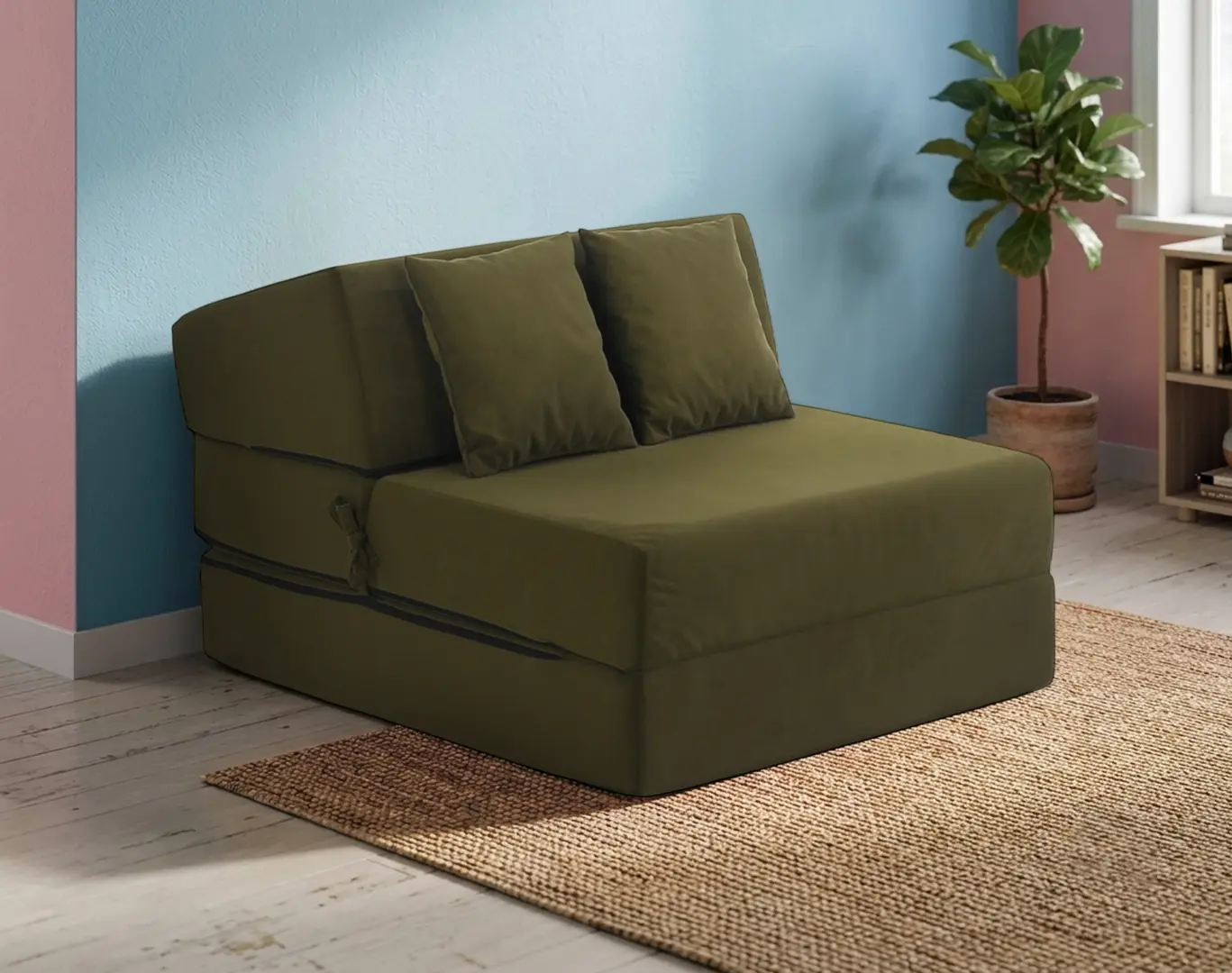 Fotoliu fara carcasa Tempo Kondela Pelos Trinity 27 (Olive)