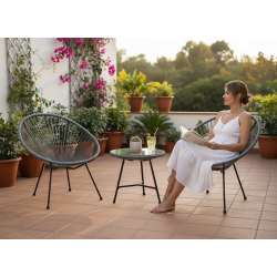 Комплект садовой мебели GardenLine FAT3446 (Grey/Black) Thumb