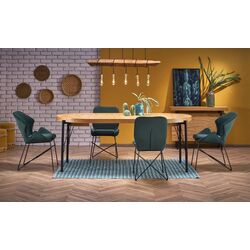 Стол раскладной Halmar Inferno 100-300cm (Natural Oak/Black) Thumb