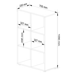 Стеллаж Akord Quad 6 (White) Thumb