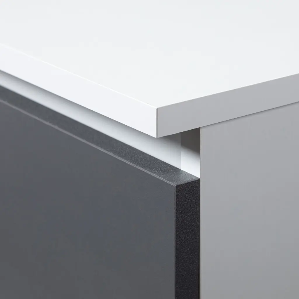 Dulap Akord R80 2D 8P (White/Graphite Grey) - 3
