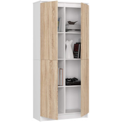 Шкаф Akord R80 2D 8P (White/Sonoma Oak) Thumb