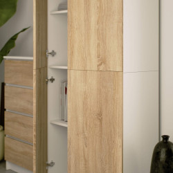 Шкаф Akord R80 2D 8P (White/Sonoma Oak) Thumb