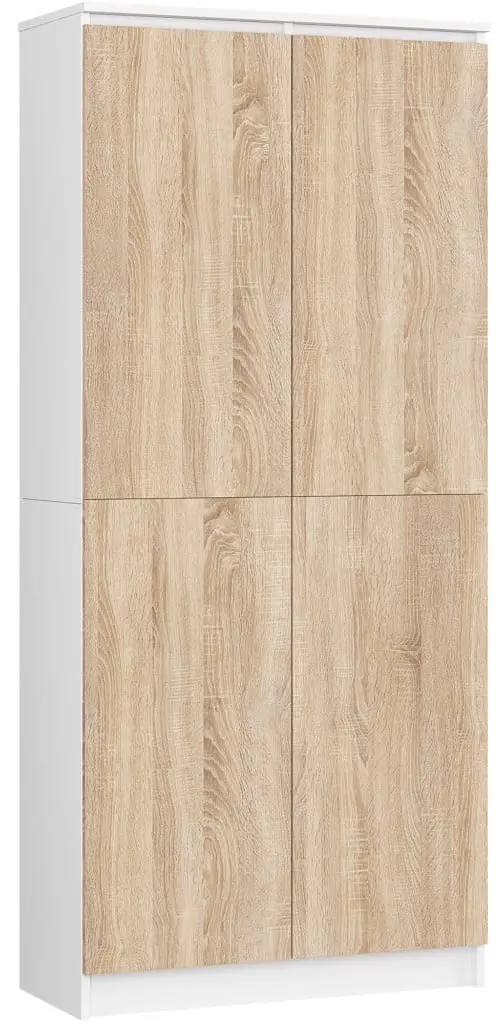 Шкаф Akord R80 2D 8P (White/Sonoma Oak)