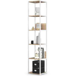 Etajera Akord Loft 40 6P (White/Sonoma Oak) Thumb