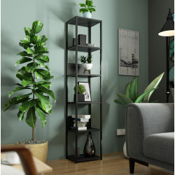 Etajera Akord Loft 40 6P (Black)
