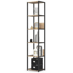 Стеллаж Akord Loft 40 6P (Black/Sonoma Oak) Thumb
