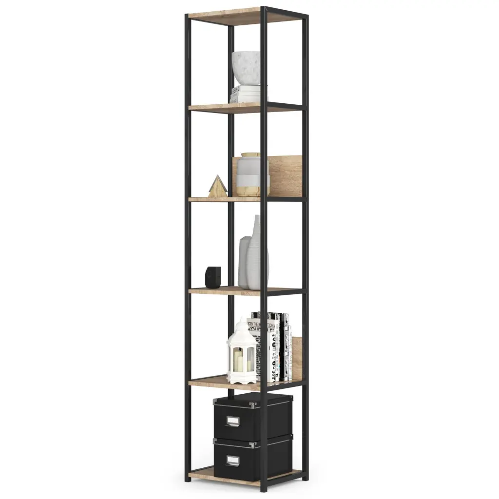Стеллаж Akord Loft 40 6P (Black/Sonoma Oak) - 3