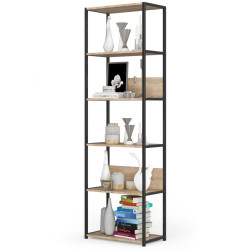 Стеллаж Akord Loft 60 6P (Black/Sonoma Oak) Thumb