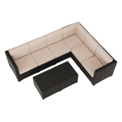 Set mobilier da gradina Tempo Kondela Roden (Brown/Beige) Thumb