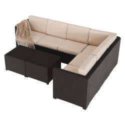 Set mobilier da gradina Tempo Kondela Roden (Brown/Beige) Thumb