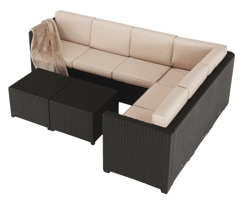 Set mobilier da gradina Tempo Kondela Roden (Brown/Beige) - 5