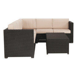 Set mobilier da gradina Tempo Kondela Roden (Brown/Beige) Thumb